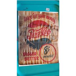 PRE 1937 CARDBOARD PEPSI ADVERTISING, P.A. ROSE BEVERAGES