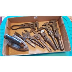 ANTIQUE TOOL LOT & IRON