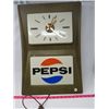 Image 1 : PEPSI COLA ADVERTISING CLOCK/SIGN ELECTRIC 24X16"