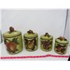 Image 1 : 4 PC. VINTAGE CERAMIC CANNISTER SET 1950s