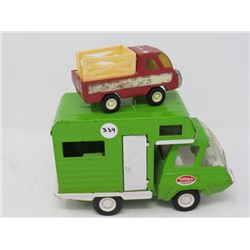 TONK OVERCAB CAMPER, COMPLETE,  BUDDLY L DELIVER TRUCK COMPLETE