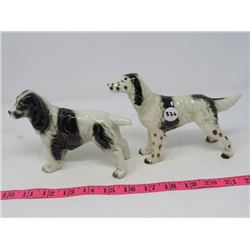 SHAFFORD CHINA HANDPAINTED DOG ORNAMENTS 5¾" TALL, NO CHIPS/CRACKS
