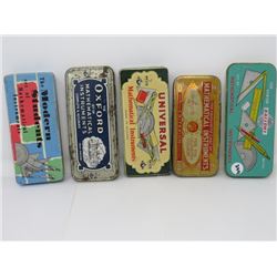 MATHEMATICS INSTRUMENTS SCHOOL SETS X 5 , MADE IN ENGLAND