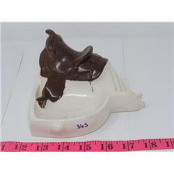 MEDICINE HAT POTTERIES SADDLE ASHTRAY