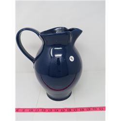 12½ TALL BLUE PITCHER, CERAMIC