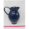 Image 1 : 12½ TALL BLUE PITCHER, CERAMIC