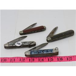 4 ENGLISH & GERMAN POCKET KNIVES, NICE