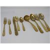 Image 4 : 12 PLACE SETTING GOLD/GILDED, GOLDINGER CUTLERY IN WOODEN CHEST