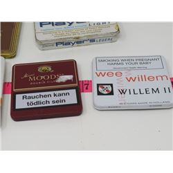 5 ASST CIGARETTE & CIGARILLO LIDDED TINS
