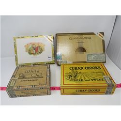4 CIGAR BOXES, NICE SHAPE