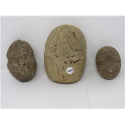 3 STONE HAMMERS, EXCELLENT CONDITION, NO BREAKS