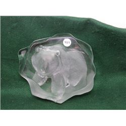 MATS JOHASSON, SWEDISH GLASS/CRYSTAL BEAR, 7X8½"