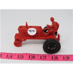MARX PLASTIC FARM TRACTORY & DRIVER, EXCELLENT