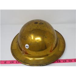 RARE WWI BRASS DOUGHBOY PARADE HELMET, ORIGINAL LINER