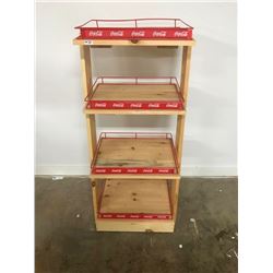 COCA COLA SHELF WOODEN 48"H 21"W 16" D