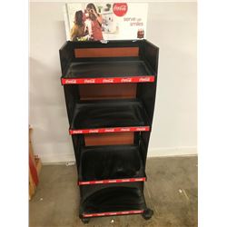 COKE DISPLAY STAND METAL 50"h, 20" W, 16" D