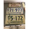 Image 3 : 5 SASK TRAILER PLATES 1970s 1 SOUTH DAKOTA
