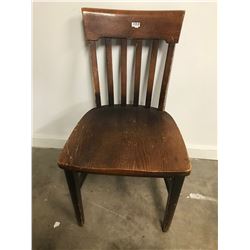 OAK OFFICE CHAIRS, SLAT BACK