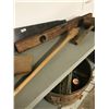 Image 5 : LOT OF OAK MALLET, SAWS, MASHER, LEVEL