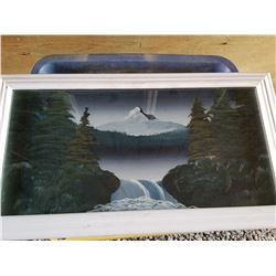 MATCHING FLEXHAUGH FRAMED PAINTING UNSIGNED 27X25"