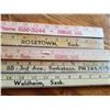 Image 2 : LOT OF 5 SASK ADVERITISING YARD STICKS (PENNANT, ROSETOWN, LEADER, SASKATOON, WALDHEIM)