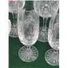 Image 2 : 2 SETS OF 4 PINWHEEL ETCHED WINE GLASSES