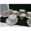Image 2 : LOT OF 10 TEA CUPS/SAUCERS, MADE IN ENGLAND, (SADLER, QUEEN ANNE, ETC)