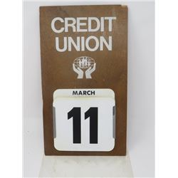 CREDIT UNION DAILY CHANGE CALENDAR