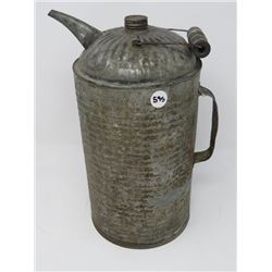 OIL CAN W/HANDLE, SPOUT, TOP HANDLE ABOUT 3 QT