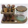 Image 1 : PIPE STAND W/ TOBACCO HUMIDOR, 7 PIPES