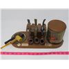 Image 1 : PIPE STAND W/ TOBACCO HUMIDOR, ASHTRAY, 8 PIPES, FILTERS, PIPE CLEANERS, BOWL CLEANER