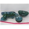 Image 1 : MADE IN CANADA, LOOKS LIKE BLUE MOUNTAIN SNACK DISH & 4 BOWLS
