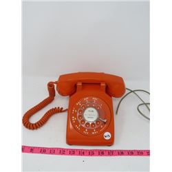ITT DIAL PHONE, ORANGE