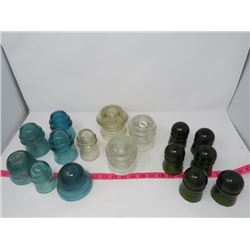 INSULATORS, 17, CLEAR, BLUE, GREEN