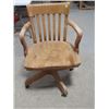 Image 1 : OAK CHAIR, W/ARMS CASTORS