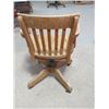Image 2 : OAK CHAIR, W/ARMS CASTORS