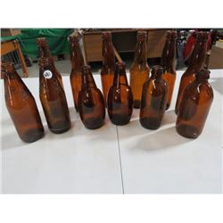 12 BROWN BEER BOTTLES