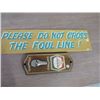 Image 1 : WOOD SIGN, DO NOT CROSS THE FOUL LINE, MOLSON WOOD SIGN W/BOTTLE OPENER