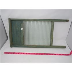 WASH BOARD W/GREEN TINTED GLASS