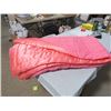 Image 1 : PINK SATIN QUILT/BLANKET, 1970s, UNUSED, HAND CRAFTED
