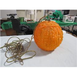 ORANGE SPAGHETTI LUCITE SWAG LAMP