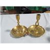 Image 2 : 2 BRASS CANDLESTICK HOLDERS 2 BRASS MINI VASES, 1 BRASS MINI PITCHER W/UNDERPLATE