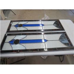 2 STAINED GLASS WINDOWS