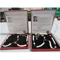 2 PRAYER BEADS 1 GRAY 1 AMBER