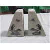 Image 2 : 2 SOAPSTONE BOOKENDS