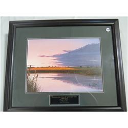 GLEN SCRIMSHAW SIGNED SUNSET STORM W/CERTIFICATE