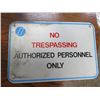 Image 1 : NO TRESPASSING SIGN 17¾X11¾