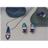 Image 1 : Michigan – Crushed Opal and Tanzanite Jewelry Set