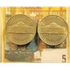 Image 2 : Pair of 1938 S Jefferson Nickels, both grade at least EF-AU, maybe slightly better.