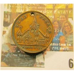 "Corn Palace/Sioux City", rev. "Iowa Dakota/Souvenir/of the/Harvest/Festival/Oct.1887/Minnesota Nebr